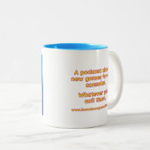 HBGC-Mok "We rebranding niet" Tweekleurige Koffiemok (Voorkant rechts)