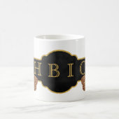 HBIC Boss Lady | Chic Black Gold Glitter Shoes Koffiemok (Center)