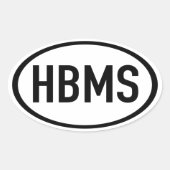 HBMS-Sticker Ovale Sticker (Voorkant)