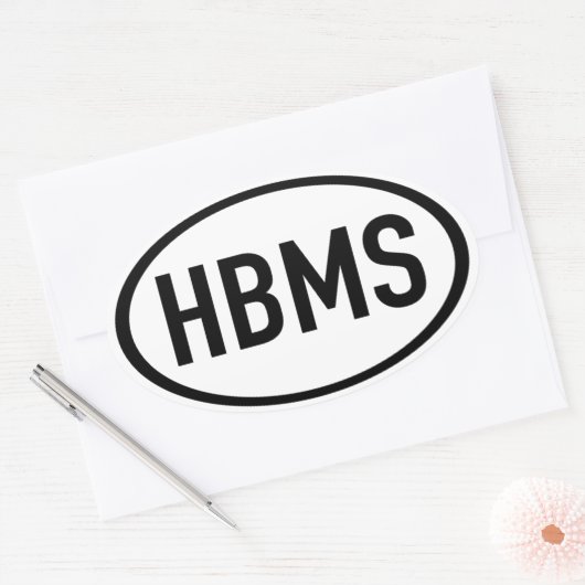 HBMS-Sticker Ovale Sticker (Envelop)