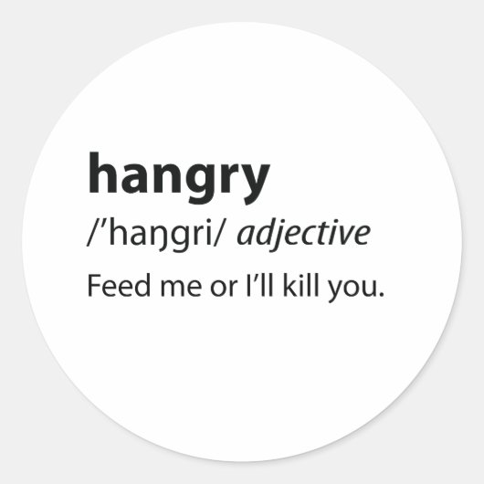 Hboze Funny Dictionary Definition Ronde Sticker (Voorkant)