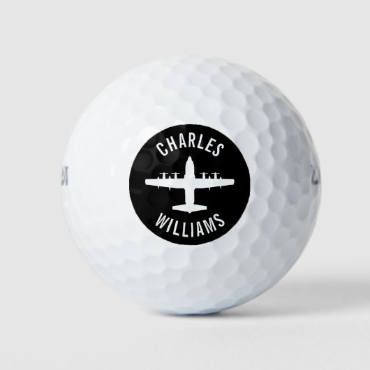 HC-130 Hercules Golfbal met Douanenaam Golfballen (Voorkant)