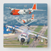 HC-130 HERCULES VIERKANTE KLOK (Voorkant)