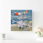 HC-130 HERCULES VIERKANTE KLOK (Huis)