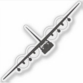 HC-130J Spooky Front Uitzicht Silhouet Sticker (Voorkant)