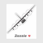 HC-130J Spooky Front Uitzicht Silhouet Sticker (Vel)