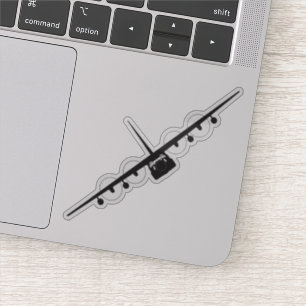 HC-130J Spooky Front Uitzicht Silhouette Sticker