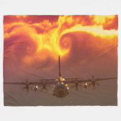 HC-130J SUPER HERCULES FLEECE DEKEN (Voorkant (Horizontaal))