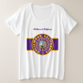 HCACOU T-shirt HOLLYWOOD, CA 2 (COU) Plus Maat (Design voorkant)