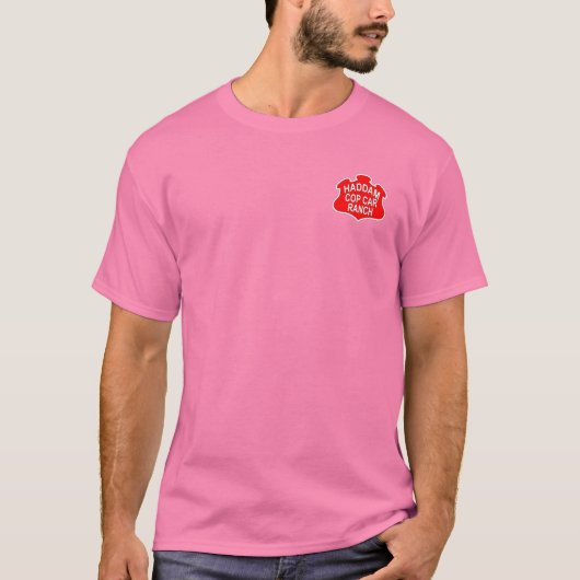 HCCR roze T-shirt met rode logo (Voorkant)