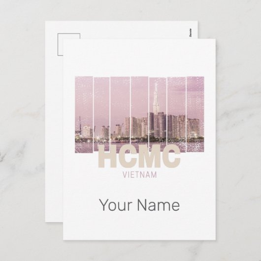HCMC Saigon (Ho-Chi-Minh-City) Skyline Vietnam Feestdagenkaart (Voorkant / Achterkant)