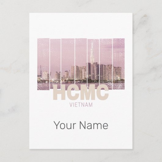 HCMC Saigon (Ho-Chi-Minh-City) Skyline Vietnam Feestdagenkaart (Voorkant)