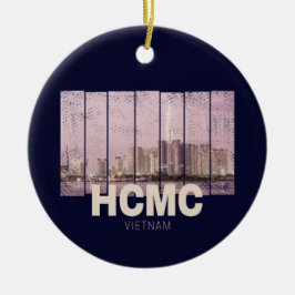 HCMC Saigon (Ho-Chi-Minh-City) Skyline Vietnam Keramisch Ornament