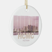 HCMC Saigon (Ho-Chi-Minh-City) Skyline Vietnam Keramisch Ornament (Rechts)