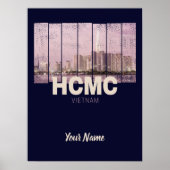 HCMC Saigon (Ho-Chi-Minh-City) Skyline Vietnam Poster (Voorkant)