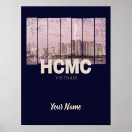 HCMC Saigon (Ho-Chi-Minh-City) Skyline Vietnam Poster