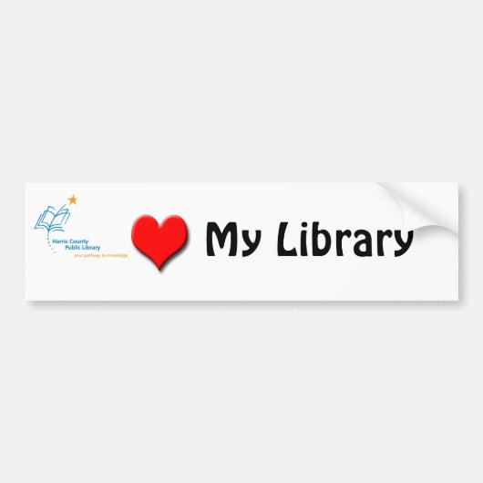 HCPL Library love Bumpersticker (Voorkant)