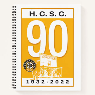 HCSC 90th, Hard Hoesje 8 1/2 x 11 Gelaagd Notitieb Notitieboek