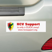 HCV-ondersteuning is slechts een klik verwijderd! Bumpersticker (Op auto)
