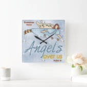 HD Angel Square Wall klok (Huis)