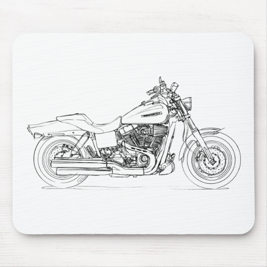 HD CVO Dyna Fat Bob 2009 Muismat (Voorkant)