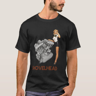 HD Motorcycle Vtwin Shovelhead Motor Retr T-shirt