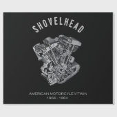 HD-motorfiets met videokettwin Shovelhead Engine D Cadeaupapier (Vlak)