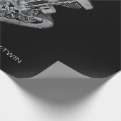 HD-motorfiets met videokettwin Shovelhead Engine D Cadeaupapier (Hoek)