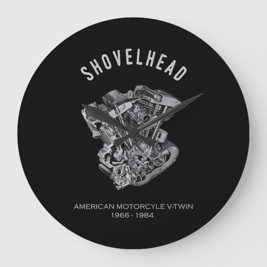 HD-motorfiets met videokettwin Shovelhead Engine D Grote Klok (Voorkant)