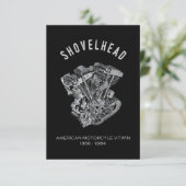 HD-motorfiets met videokettwin Shovelhead Engine D Kaart (Staand voorkant)