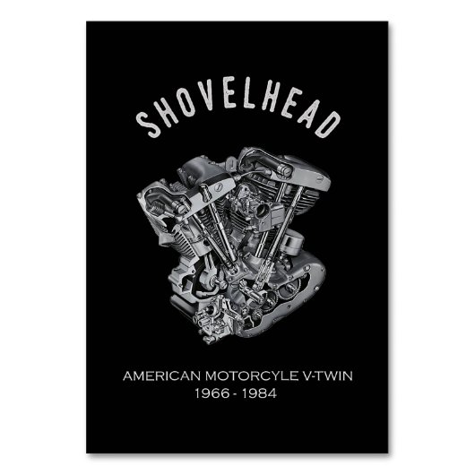 HD-motorfiets met videokettwin Shovelhead Engine D Kaart (Voorkant)