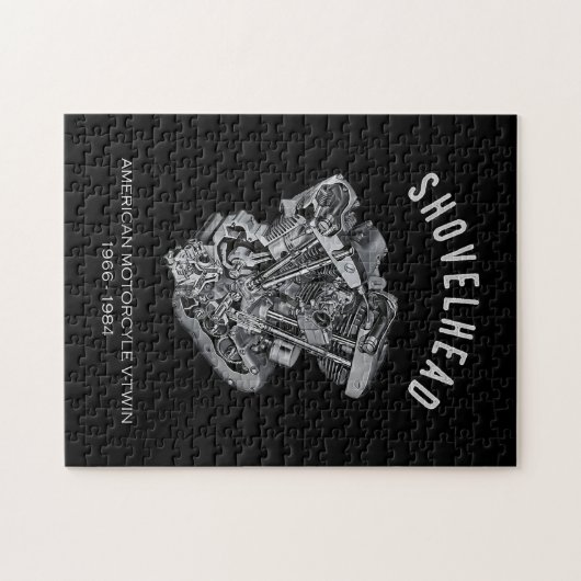 HD-motorfiets met videokettwin Shovelhead Engine D Legpuzzel (Horizontaal)