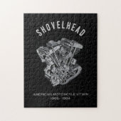 HD-motorfiets met videokettwin Shovelhead Engine D Legpuzzel (Verticaal)