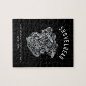 HD-motorfiets met videokettwin Shovelhead Engine D Legpuzzel (Horizontaal)