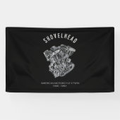 HD-motorfiets met videokettwin Shovelhead Engine D Spandoek (Horizontaal)