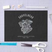 HD-motorfiets met videokettwin Shovelhead Engine D Tissuepapier (Craft)