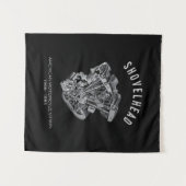 HD-motorfiets met videokettwin Shovelhead Engine D Wandkleed (Voorkant (horizontaal))