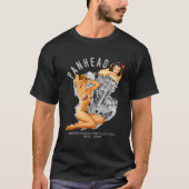 HD Panhead Pinup V-Twin Motor 1948 Bik T-shirt (Voorkant)