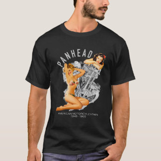 HD Panhead Pinup V-Twin Motor 1948 Bik T-shirt