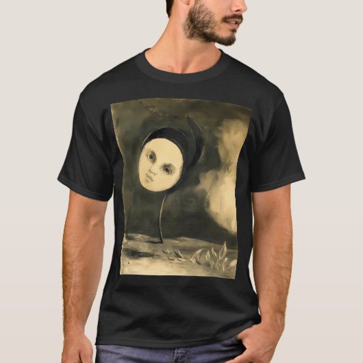 HD Strange Flower van Odilon Redon (1880) High T-shirt (Voorkant)