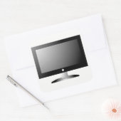 HD-tv Vierkante Sticker (Envelop)