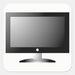 HD-tv Vierkante Sticker