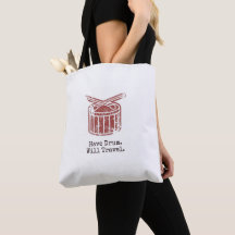 HD. WT-Canvas tas - Wit met zwart handvat
