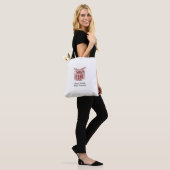 HD. WT-Canvas tas - Wit met zwart handvat (Op model)