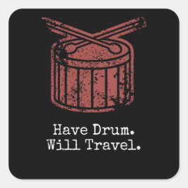 HD. WT-stickers - zwart Vierkante Sticker