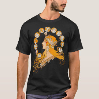 Hd. Zodiac door Alphonse Mucha (sterrenbeelden T-shirt