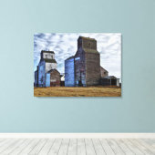 HDR Autumn Prairie Sentinels Stretch Canvas Afdruk (Insitu (Houten vloer))