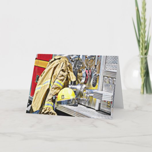 HDR brandweerwagen en brandweerwagen Kaart (Voorkant)