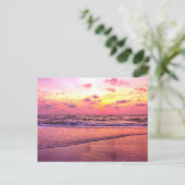 HDR Captivating Beach Sunset Briefkaart (Staand voorkant)