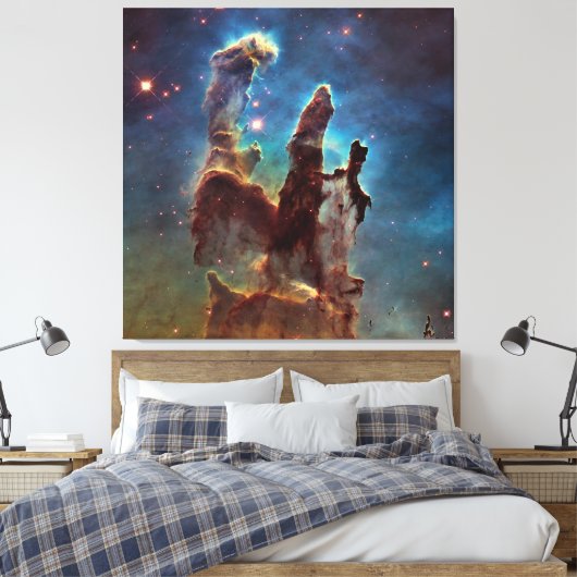 HDR Eagle Nebula Pillars of Creation Canvas Afdruk (Insitu (Slaapkamer))